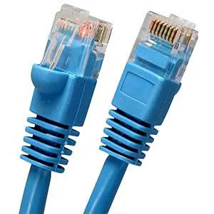 10Ft Cat5E UTP Ethernet Network Booted Cable Blue