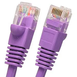 12Ft Cat5E UTP Ethernet Network Booted Cable Purple