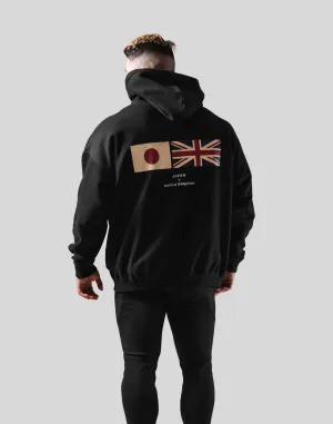 Flag Oversize Sweat Hoodie - Black