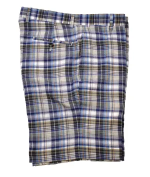 Linen Plaid Short<br>Regular Rise