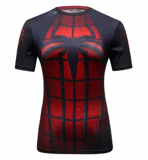 SPIDERMAN Compression Shirt for Women (Short Sleeve)